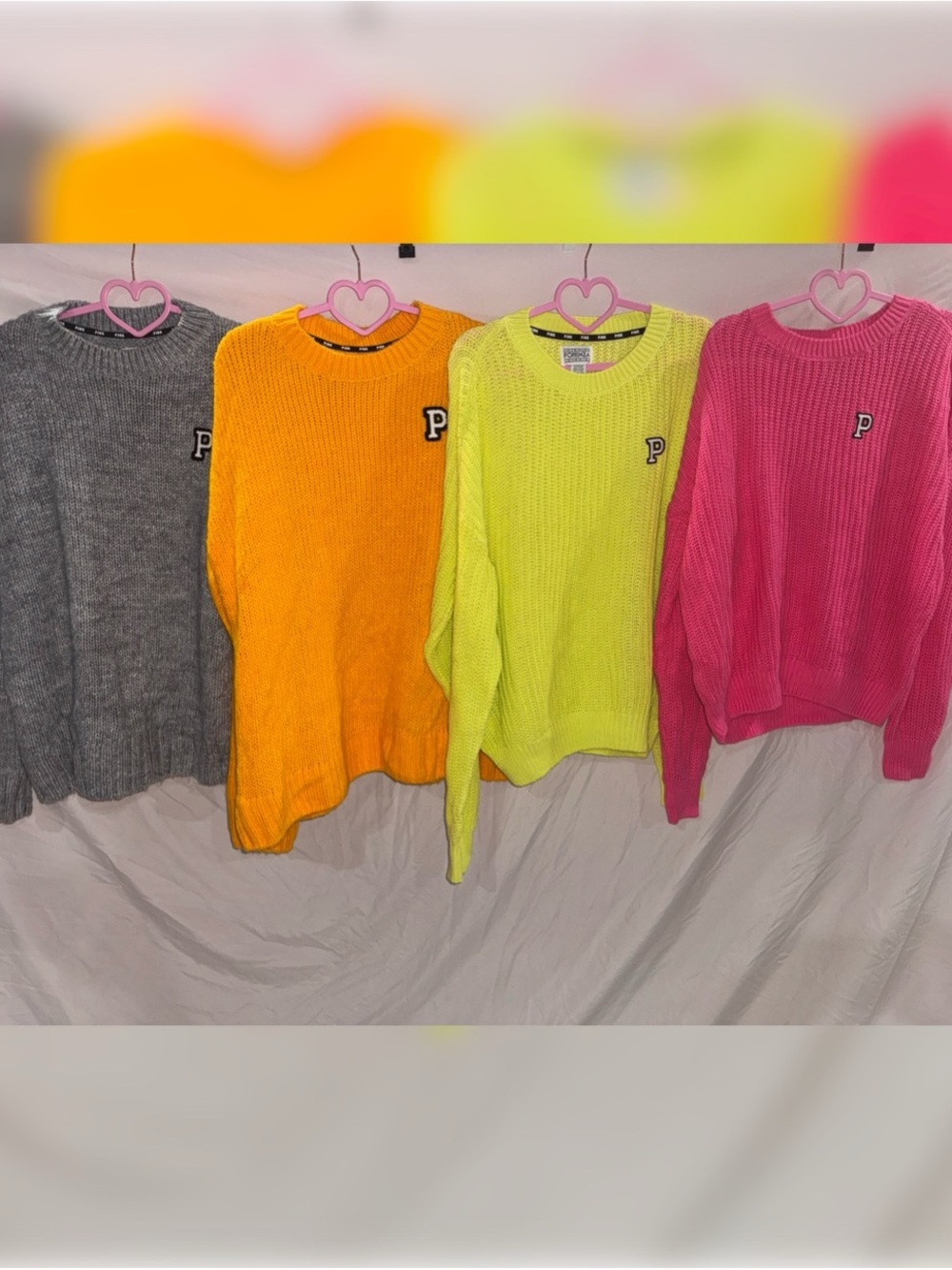 Oversized Victoria Secret Pink lot 4 sweaters size large